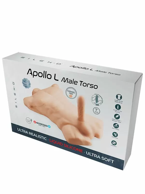 Apollo - реалистичная секс-кукла в форме торса с фаллоимитатором, коричневая | Он и Она 18+