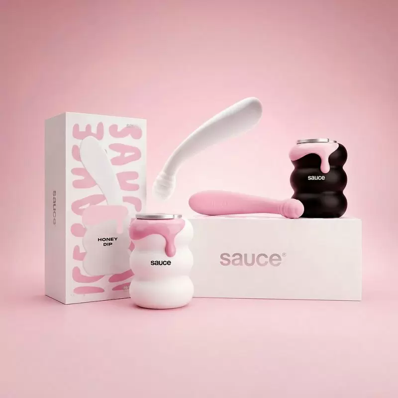 Вибратор для точки G «Sauce Honey Dip» с функцией вращения, белый