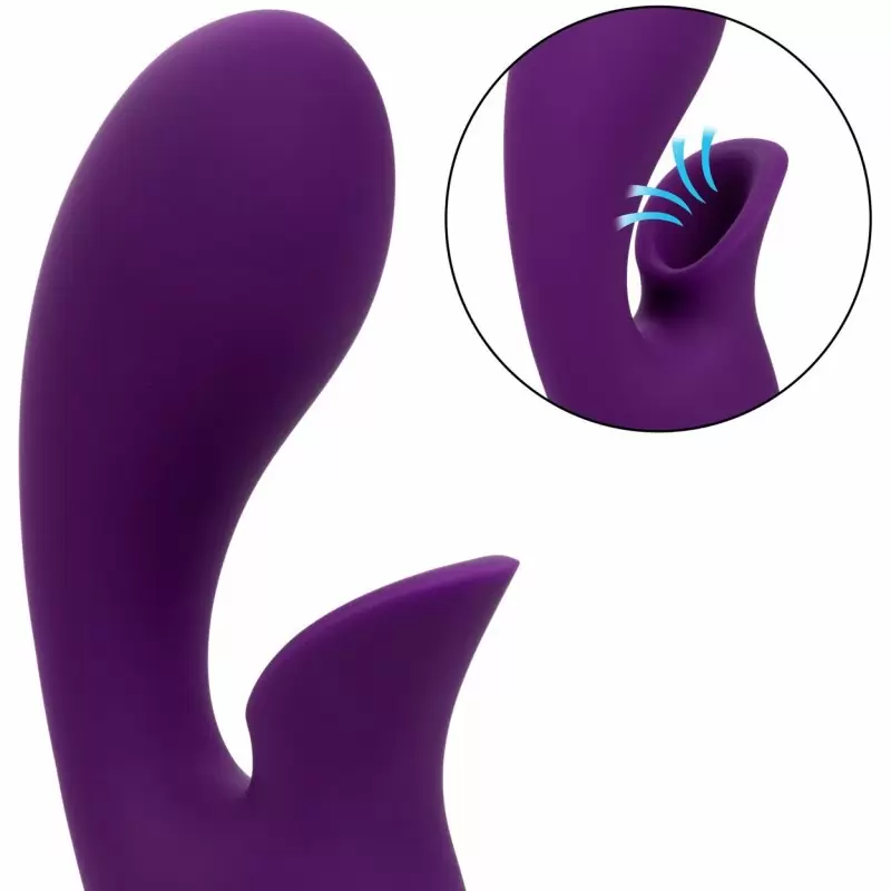 Вакуумный вибратор-кролик California Dreaming Huntington Beach Heartbreaker, 14 см, силикон, фиолетовый