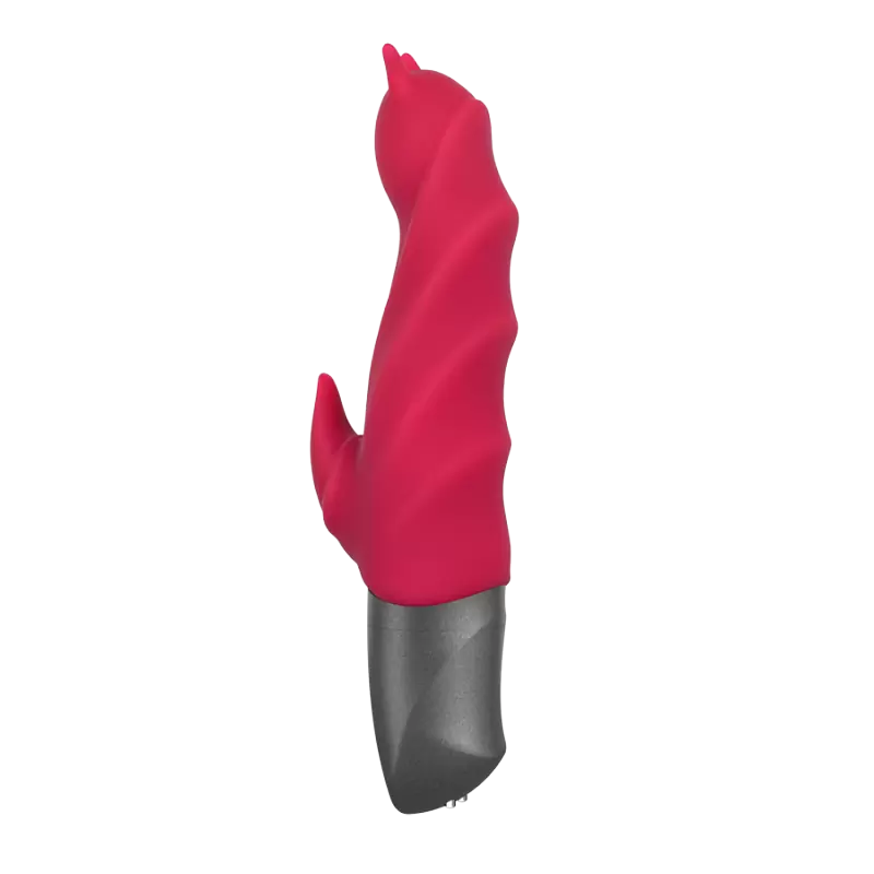 Рельефный вибратор-кролик Fun Factory Darling Devil, 6 режимов, 20,5 см, силикон, малиновый