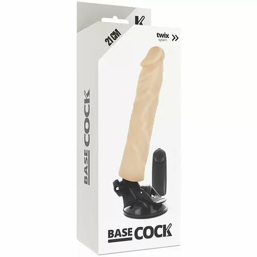 Вибромассажер с пультом управления BASECOCK REALISTIC VIBRATOR REMOTE CONTROL FLESH 21CM
