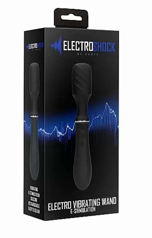 Универсальный вибратор с электростимляцией Electro Vibrating Wand - Black
