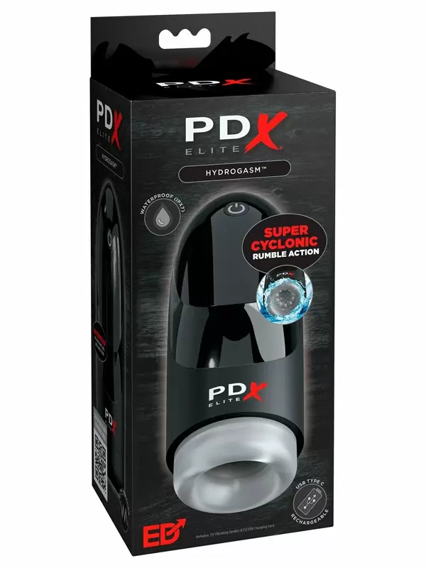 Автоматический вибромастурбатор-ротатор Pipedream Hydrogasm, 20 см, силикон, черный