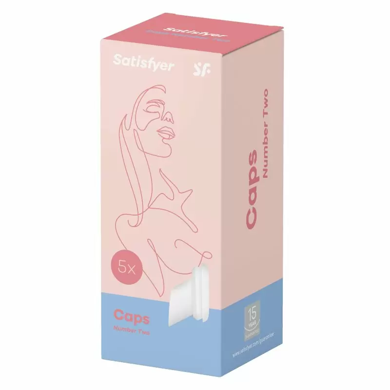 Сменная насадка для вакуумно-волнового стимулятора клитора Satisfyer 2, белый, 5 шт.