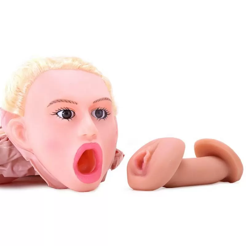 Реалистичная надувная кукла Young & Hot со вставками – телесный