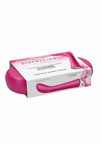 Гибкий вибратор Glimmer, 20,5 см, 10 режимов, силикон, розовый