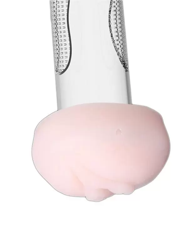 Вакуумная помпа Penis Enlargement Pump с насадкой в виде вагины – прозрачный с черным