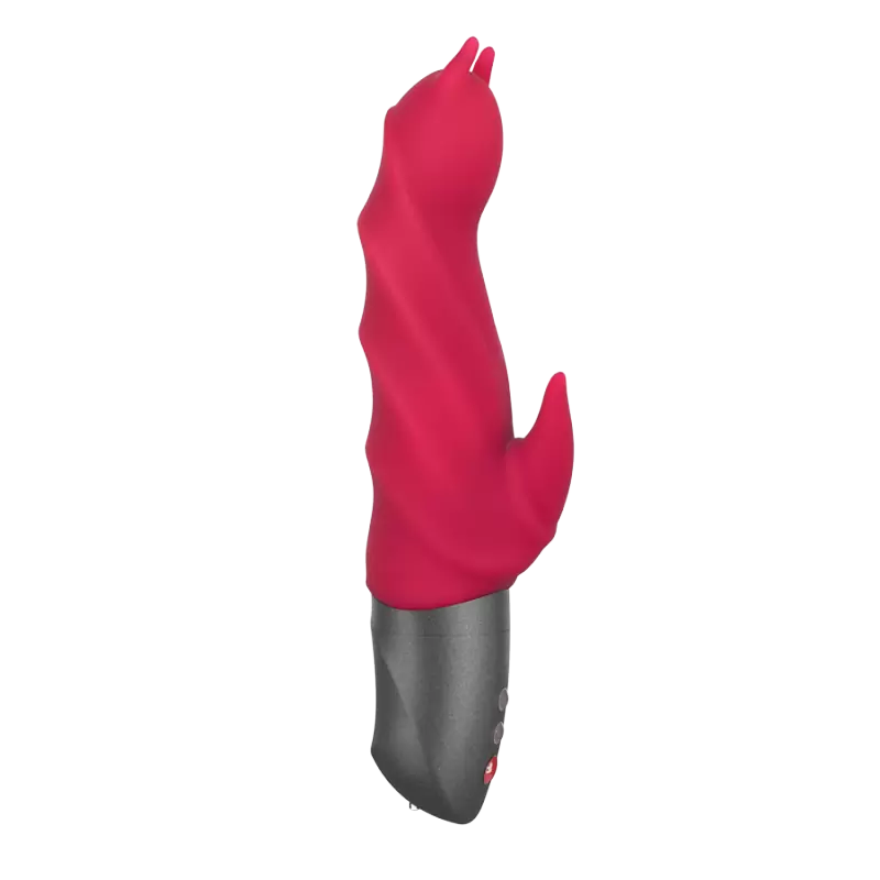 Рельефный вибратор-кролик Fun Factory Darling Devil, 6 режимов, 20,5 см, силикон, малиновый