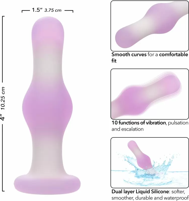 Элегантная анальная вибропробка LAVENDER HAZE BULB PROBE, 10 режимов, 10,25 см, лавандовый