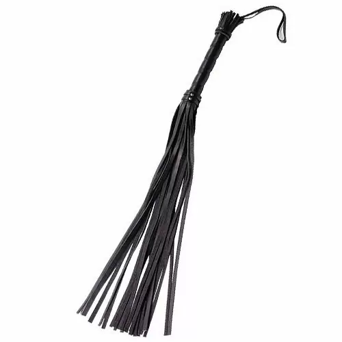 БДСМ-плеть из натуральной кожи, 65 см