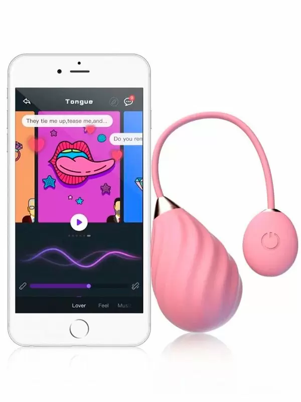 Интерактивное виброяйцо Magic Motion Sundae, управление через приложение, 19 см, розовое