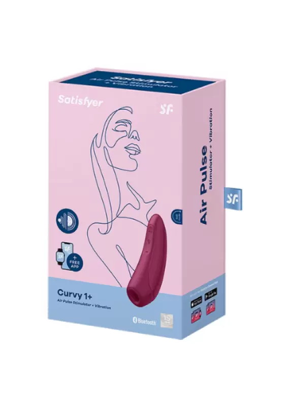 Satisfyer Curvy 1+ Красный Вакуумный стимулятор с возможностью управления через приложение