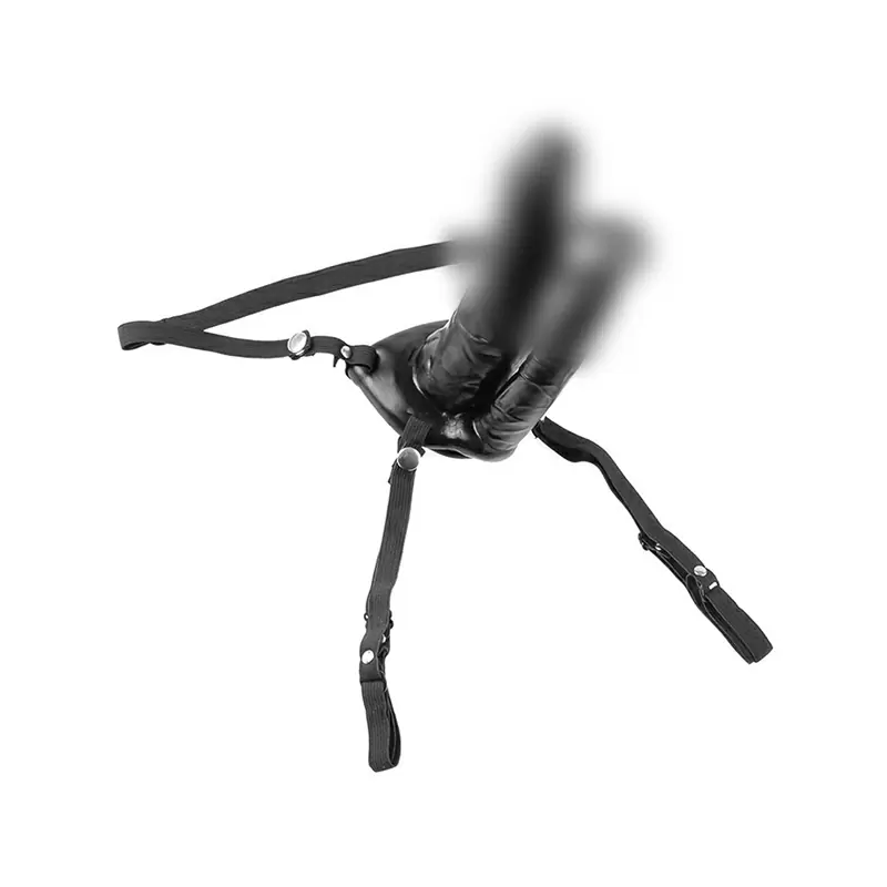 Двойной страпон Double Penetrator Hollow Strap-On – черный	