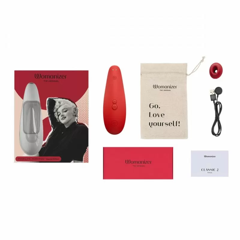 Бесконтактный клиторальный стимулятор Womanizer Marilyn Monroe Vivid Red