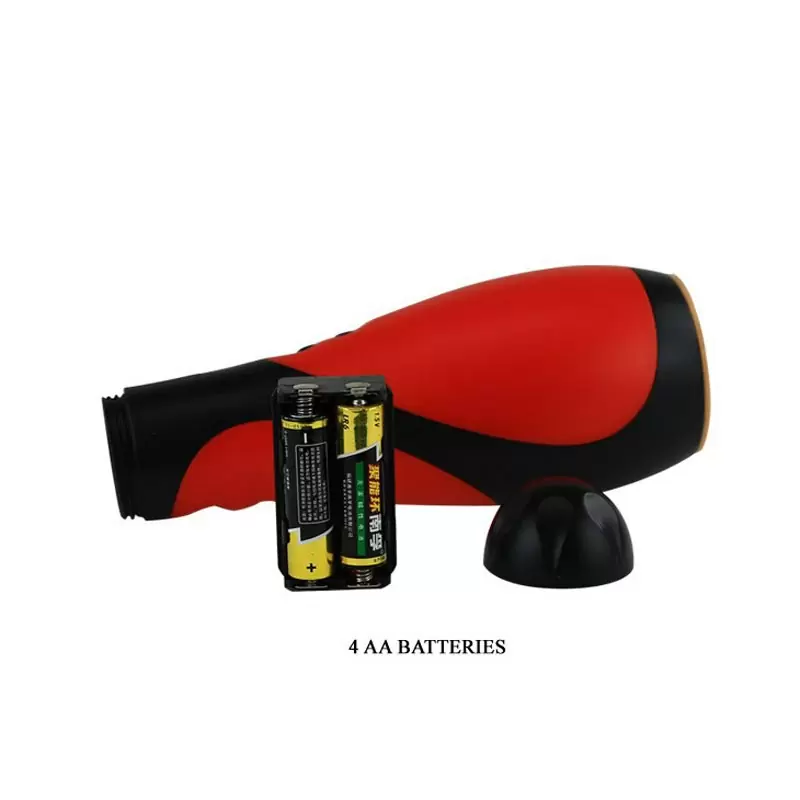 Многофункциональный мастурбатор в тубе Oral Sex Lover с вибрацией – черный с белым