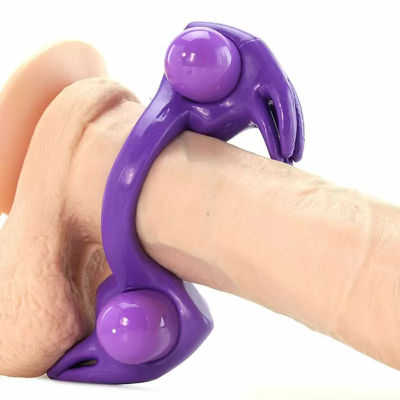 Эрекционное кольцо Wonderful Wabbit с вибрацией – фиолетовый