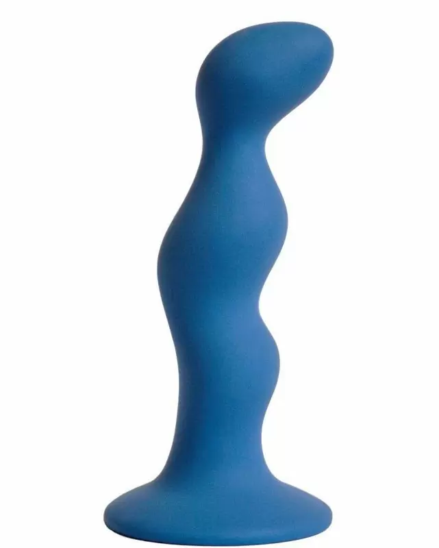 Анальная пробка Terra синего цвета