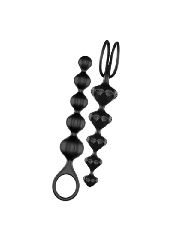 Набор анальных елочек Satisfyer Beads - черный
