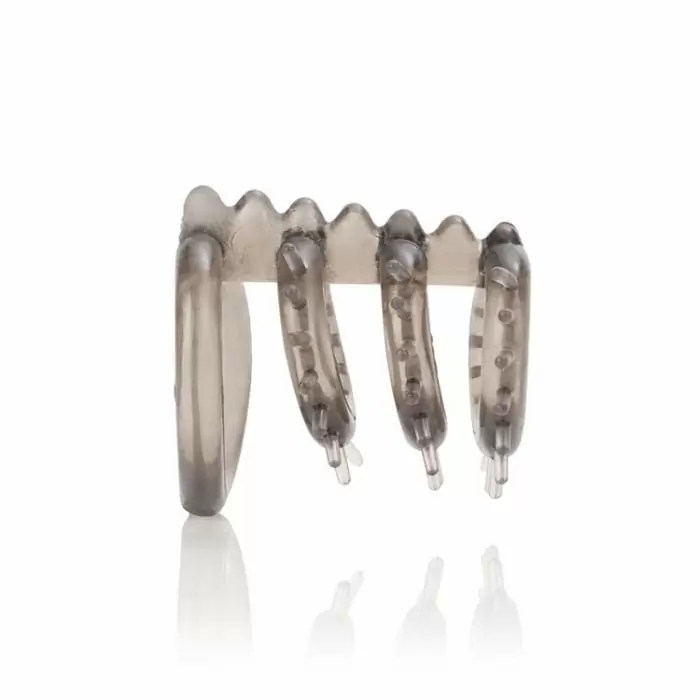 Насадка на пенис и мошонку Support Master Triple Ticklers – серый