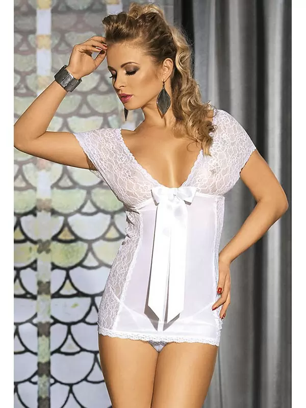 Очаровательная сорочка Caprice Eloisa – белый, S/M