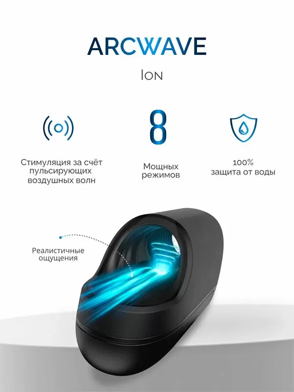 Новогодний набор для пар Pleasure Pair: Мастурбатор ARCwave Ion + Стимулятор клитора Womanizer Premium 2, технология Pleasure Air, черный