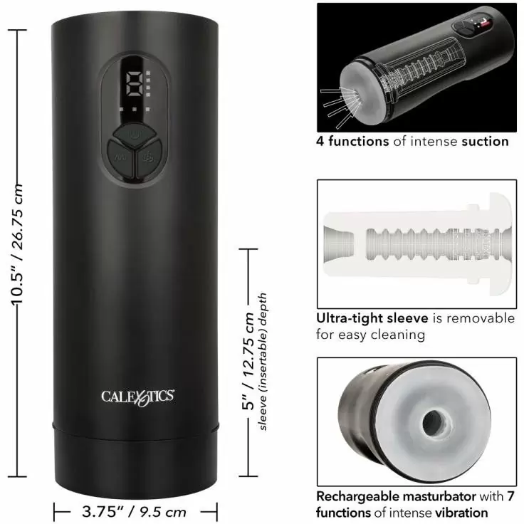 Инновационный умный мастурбатор с симуляцией оральный ласк Bionic Sucking and Vibrating Masturbator