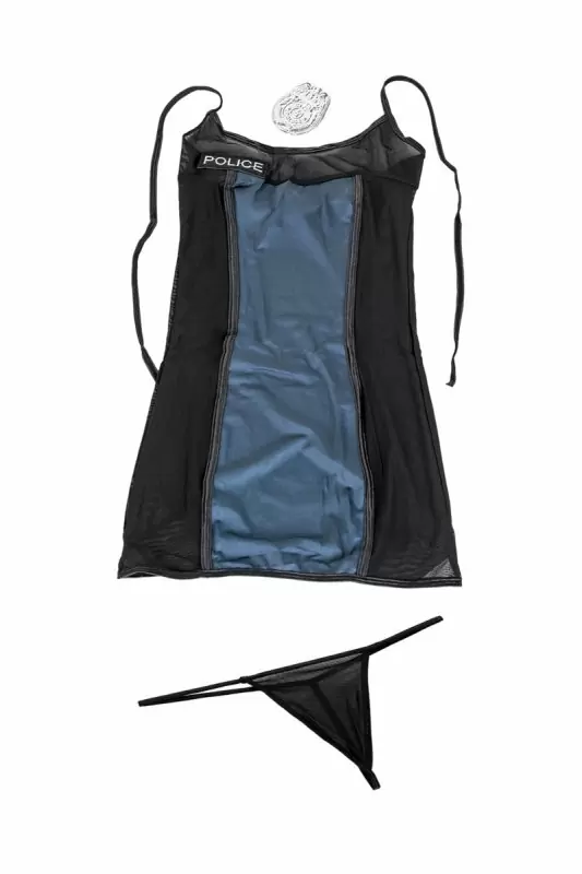 Реалистичная надувная секс-кукла TOYFA Dolls-X Cop Samantha с костюмом полицейской и вибрацией - телесный