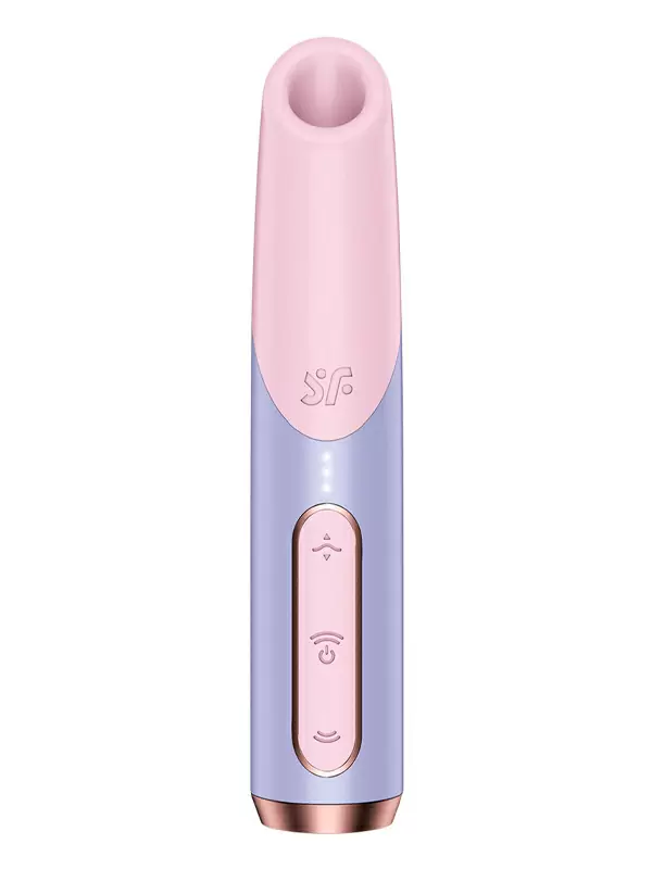 Вакуумный стимулятор клитора Satisfyer BOLD KISS, 12,5 см, 30 см, силикон, голубой с розовым