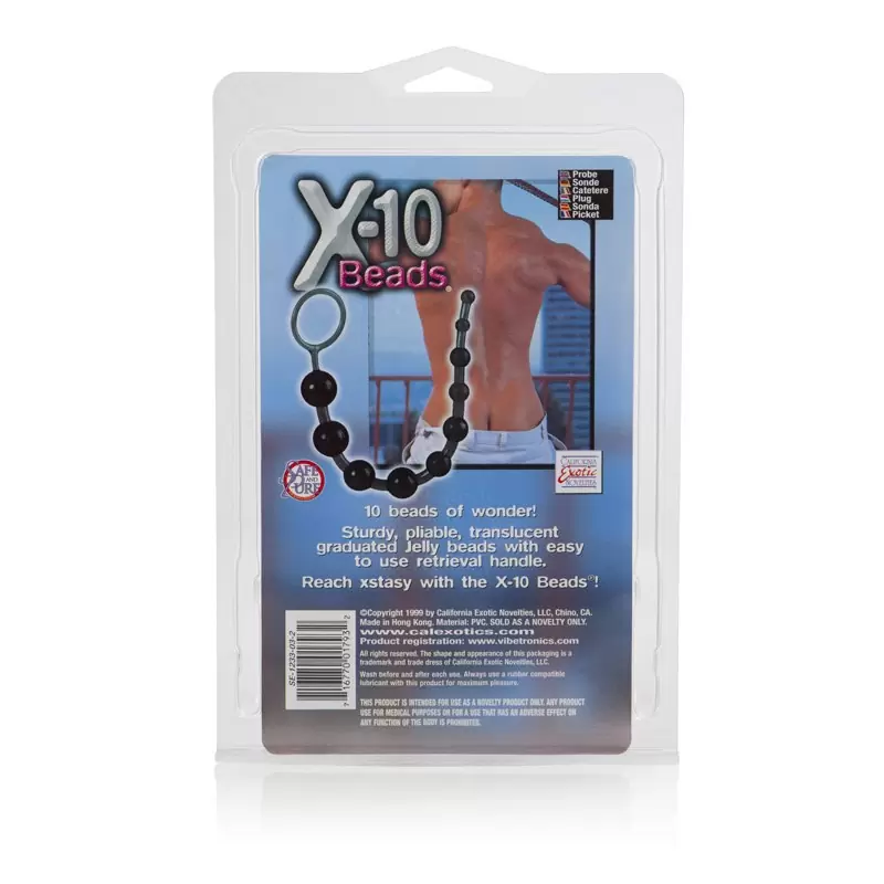 Анальная цепочка X-10 Beads – черная