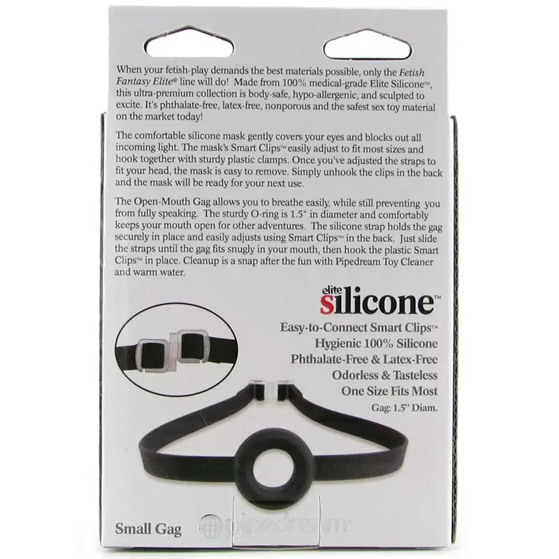 Кляп-расширитель и маска на глаза Fetish Fantasy Elite 1,5” – черный