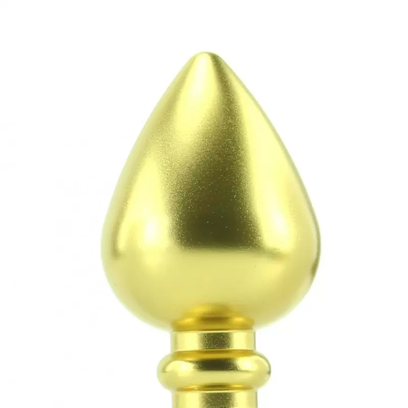 Анальная пробка Luv Plug с кристалом – золотая
