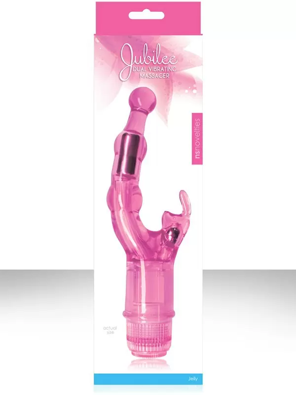 Вибромассажер со стимулятором клитора Jubilee – розовый