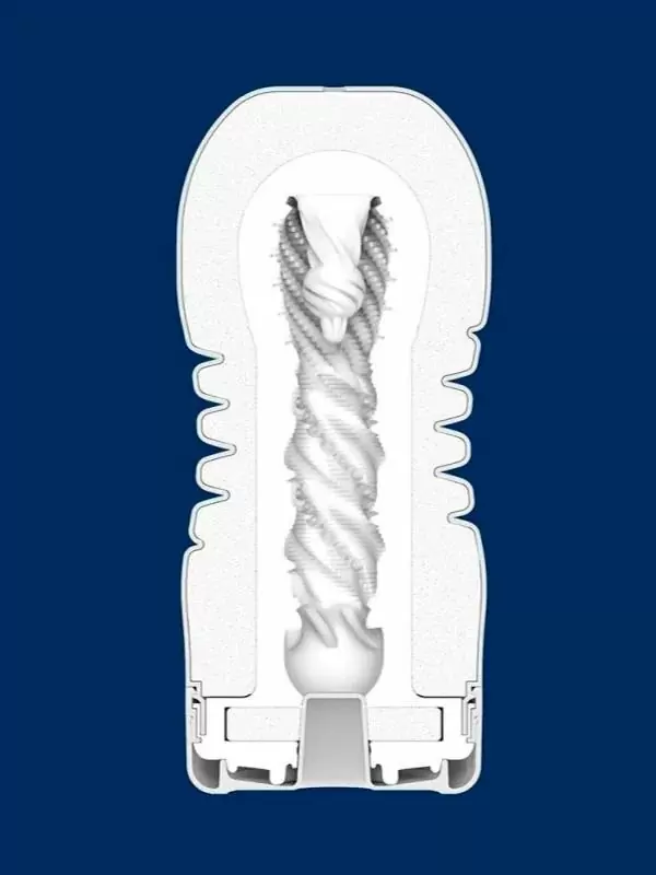 Нереалистичный мастурбатор Tenga Premium Rolling Head Cup, 15,5 см, ТПЭ, белый