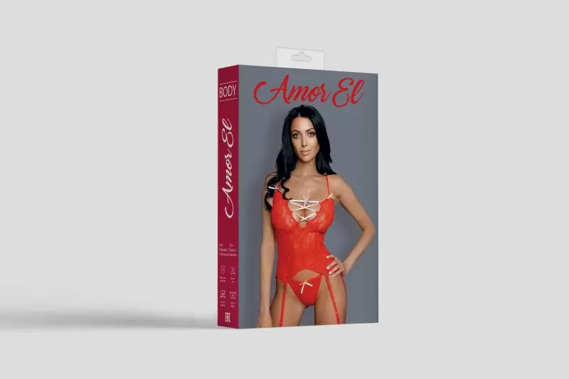 Комплект эротическогo белья Madrid Amor El (L/XL), красный