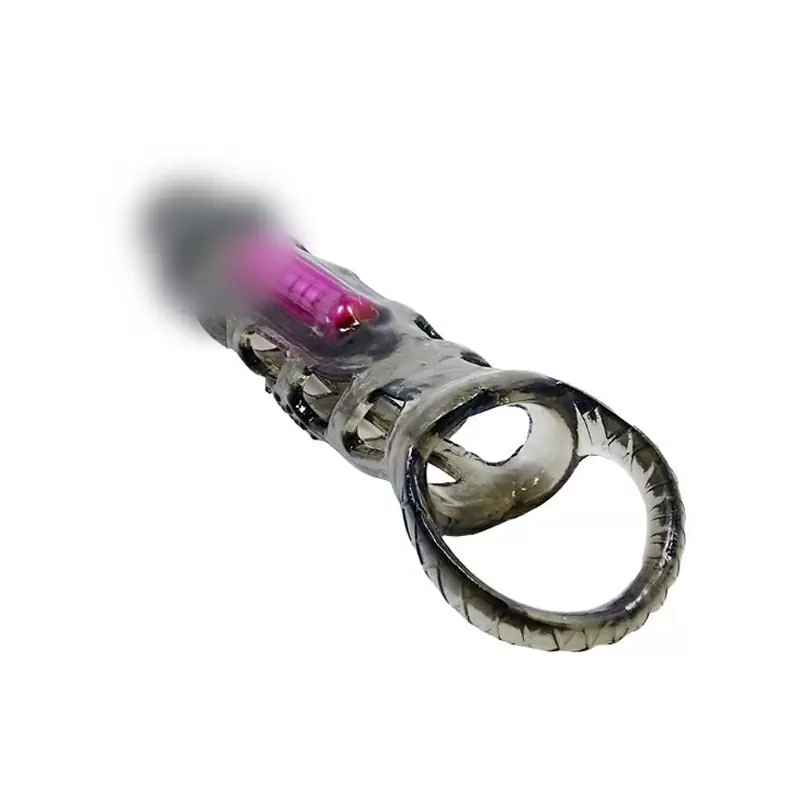 Насадка в клетку для удлинения полового члена Men Extension с вибрацией – черный