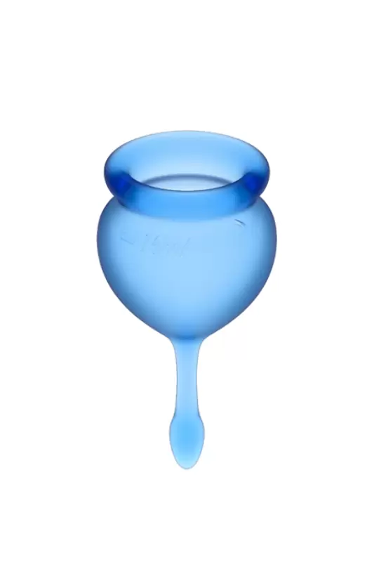 Набор менструальных чаш Satisfyer Feel good Menstrual Cup, 15 и 20 мл, силикон, синий