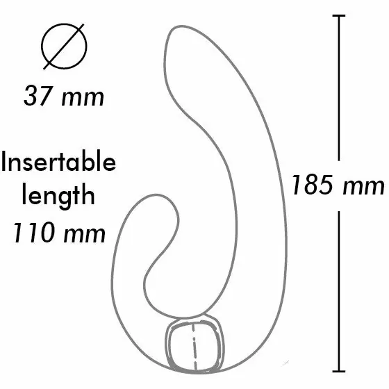 MIYO Гибкий вибростимулятор для клитора и зоны G с двумя моторами