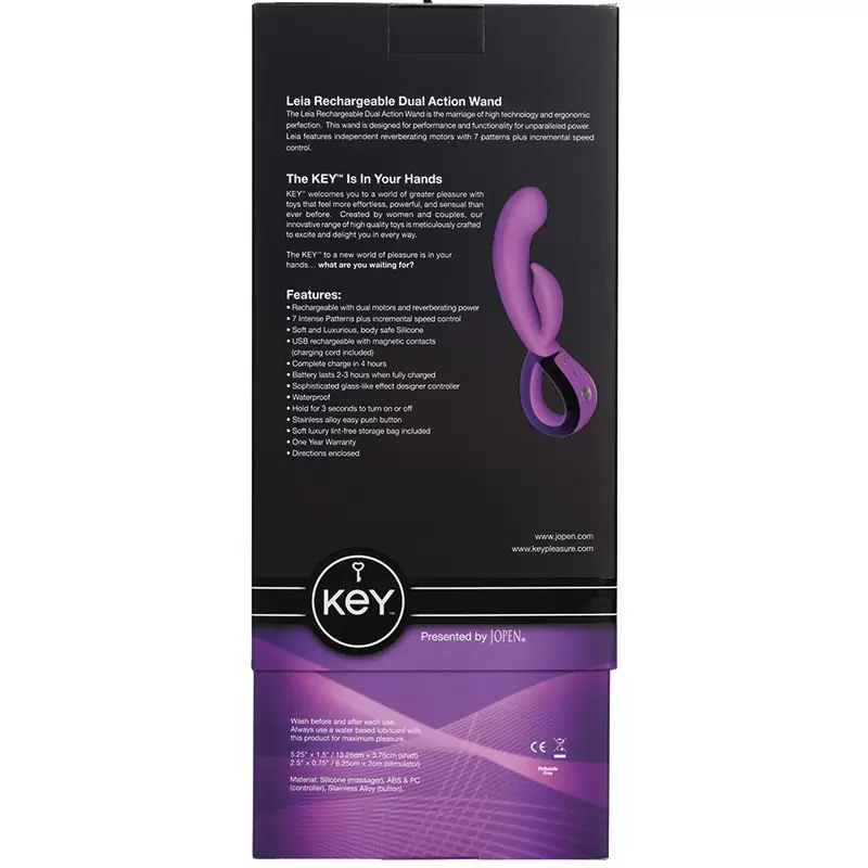 Вибромассажер Leia со стимулятором клитора – фиолетовый