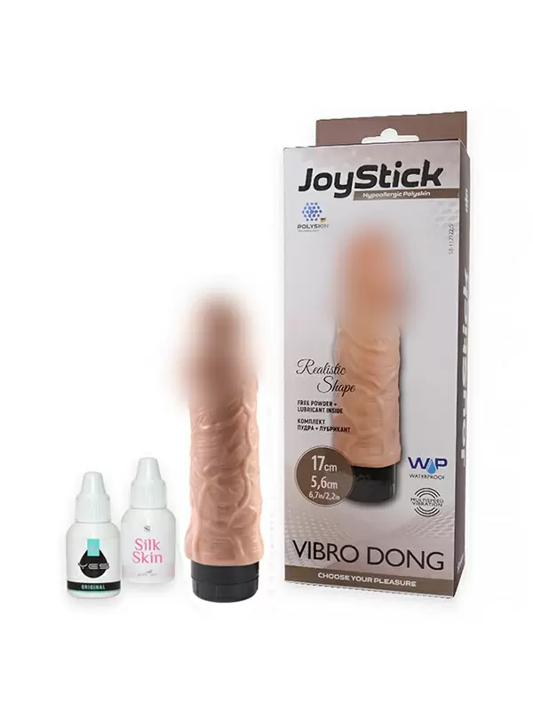 Реалистичный вибратор JoyStick 17 х 5,6 см  – телесный