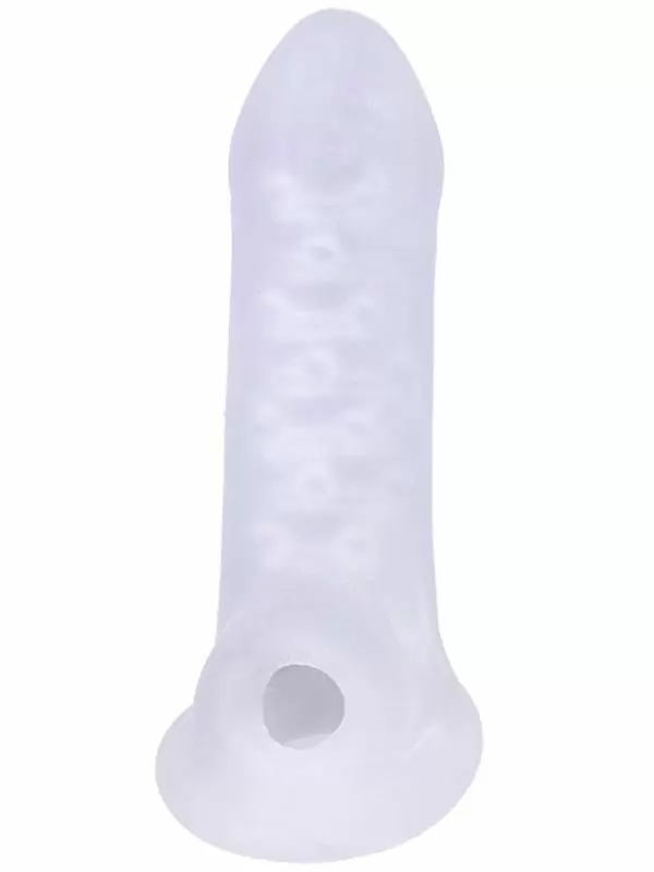 Стимулирующая насадка-удлинитель Doc Johnson MERCI, с подхватом мошонки, Ultraskyn, 15,2 см