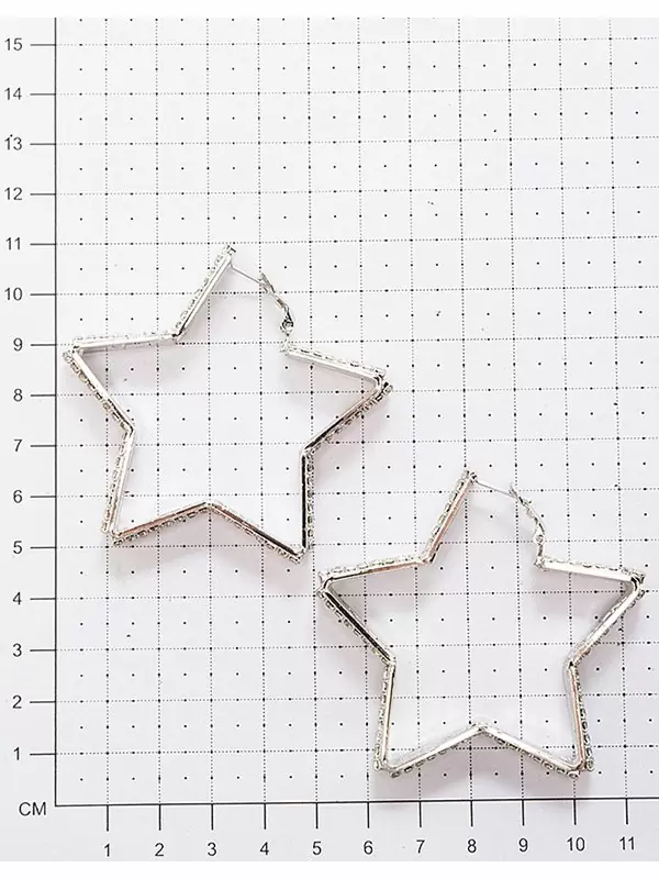 Серьги-звездочки Ann Devine - Diamond Star с кристаллами – серебристый