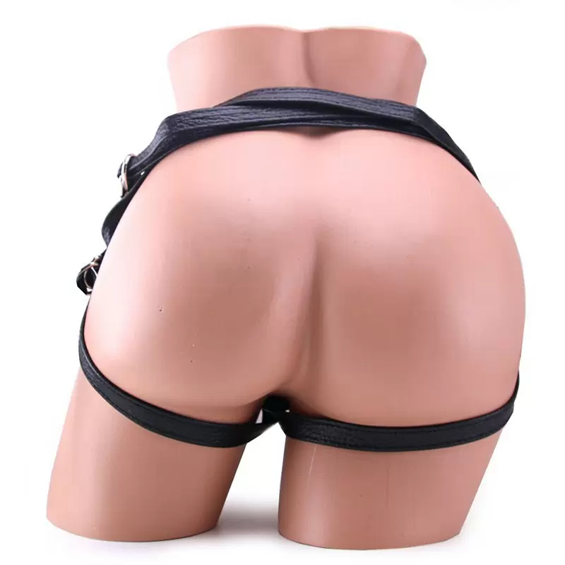 Страпон-трусики с вибрацией Leather Fantasy Harness кожаные