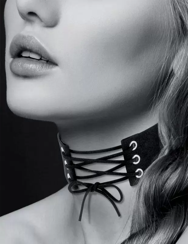 Элегантный чокер Concorde CHOKER LACET NOIR, со шнуровкой, 30 см, черный