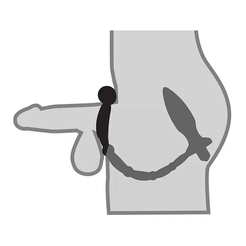 Анальная пробка Ass-Kicker with Cockring с кольцом на пенис