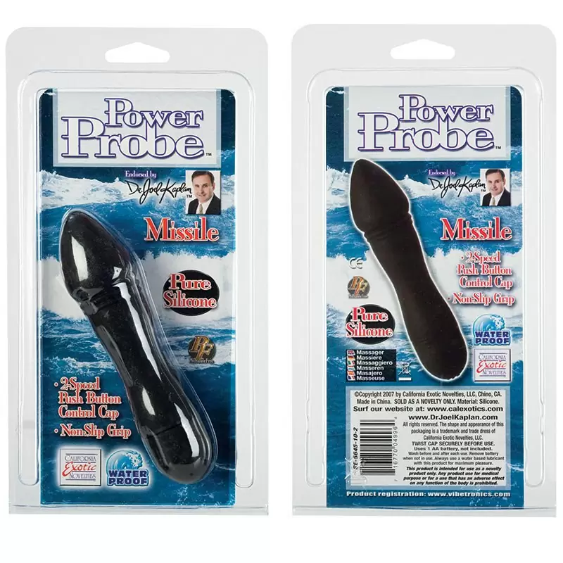Анальный стимулятор Power Probe Missile с вибрацией – черный