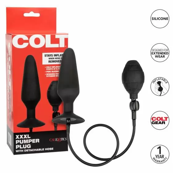 Расширяющаяся анальная пробка COLT XXXL Pumper Plug with Detachable Hose