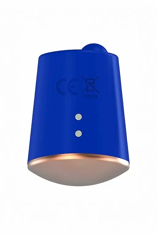 Клиторальный стимулятор с вибрацией и ротацией Dazzling (синий)