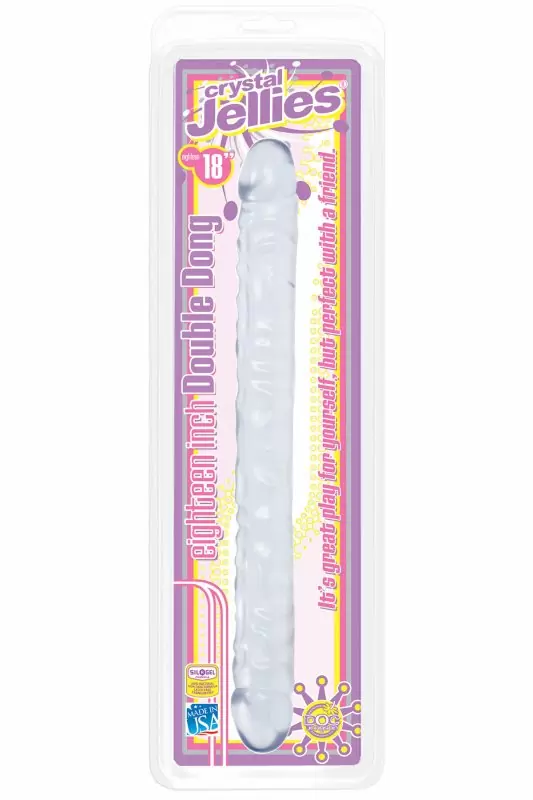 Двухсторонний фаллос Crystal Jellies - Clear