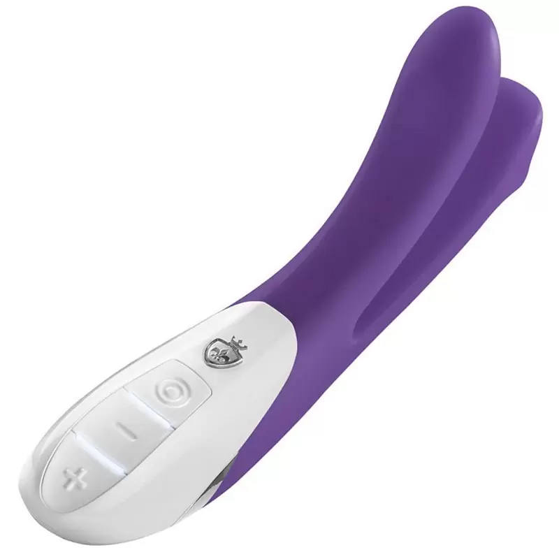 Вибромассажер Bon Aparte для двойного проникновения – фиолетовый