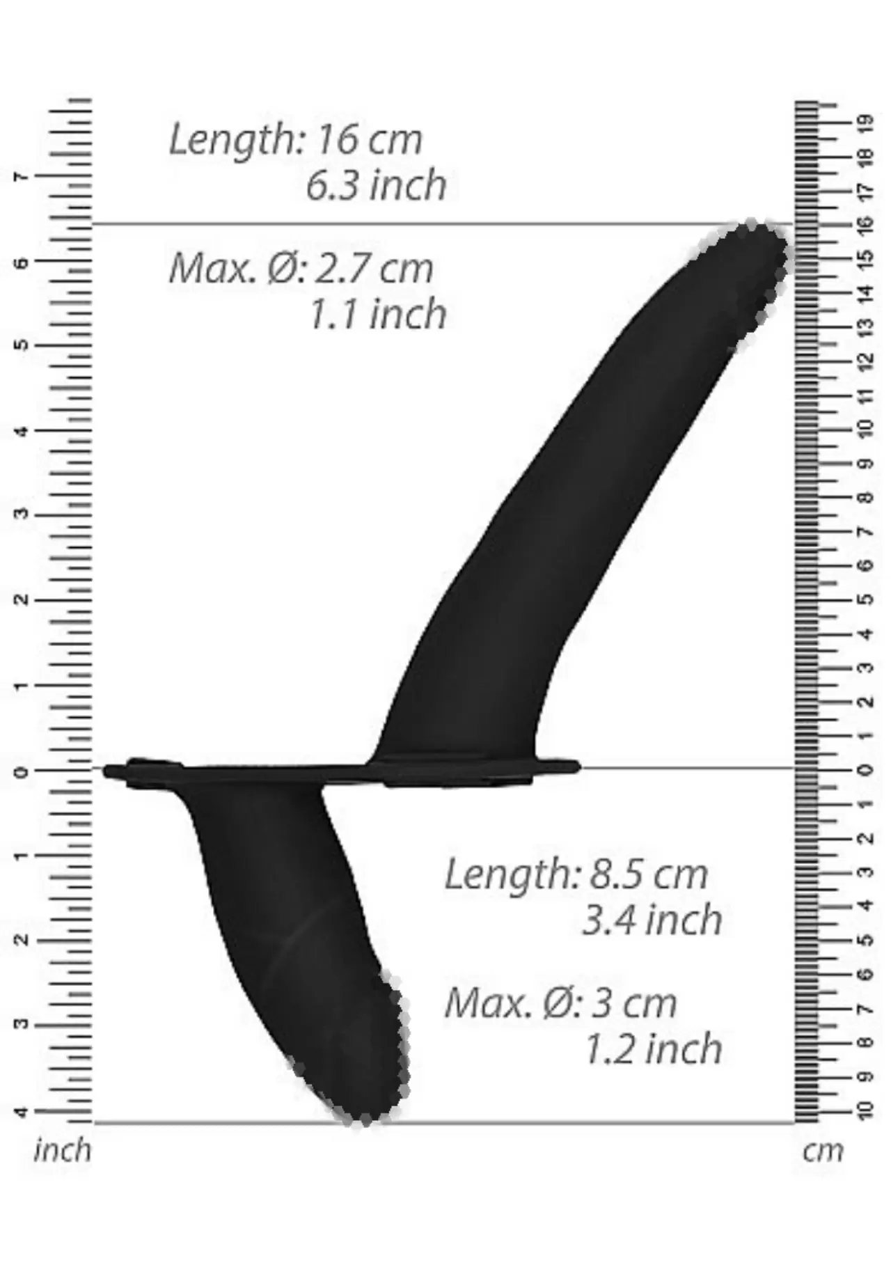 Двойной страпон Adjustable (Черный)
